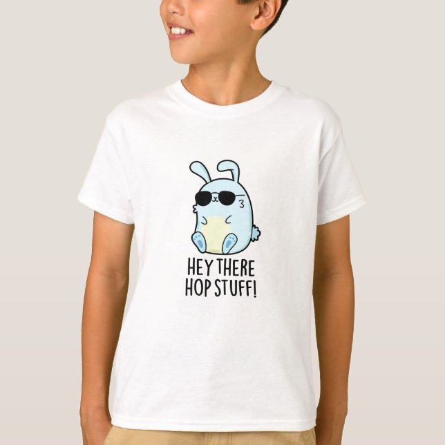 Hey da Hop Stuff Funny Hot Rabbit Pub T-Shirt (Vorderseite)
