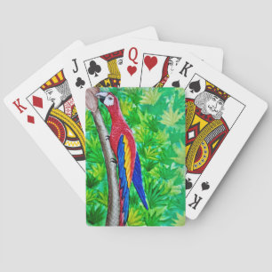Hey, da ist ein Scharlachara in diesem Baum!  Spielkarten