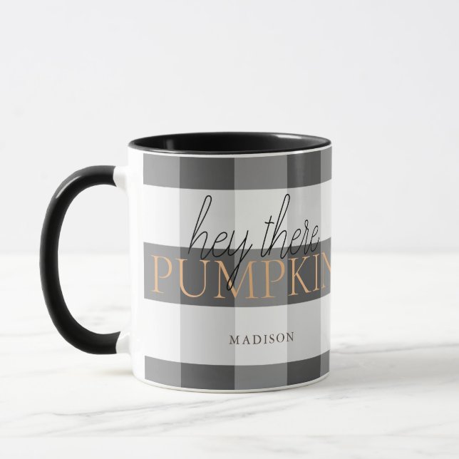 Hey da Pumpkin Black & White Buffalo Karo Tasse (Links)
