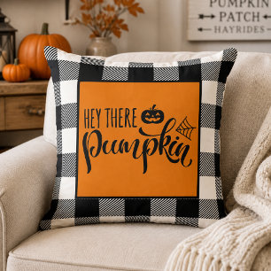 Hey Da Pumpkin Halloween Buffalo Kariert Kissen