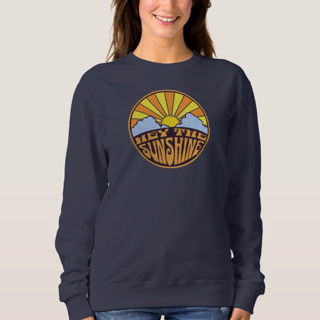 Hey, der Sonnenschein Groovy Sunrise Sweatshirt (Vorderseite)