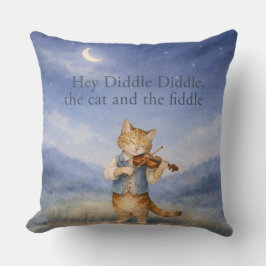 Hey Diddle Diddle Cat and Fiddle Storybook Nursery Kissen