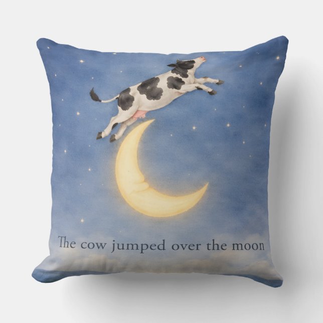 Hey Diddle Diddle Cow Over the Moon Pillow Kissen (Vorderseite)