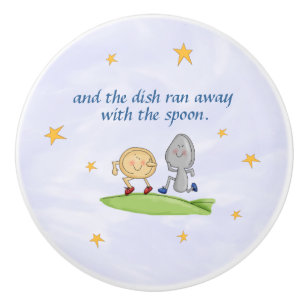 Hey Diddle Diddle - Dish lief mit dem Löffel weg Keramikknauf