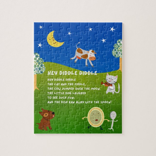 Hey Diddle Diddle Kinderreim-Puzzle Puzzle (Vertikal)