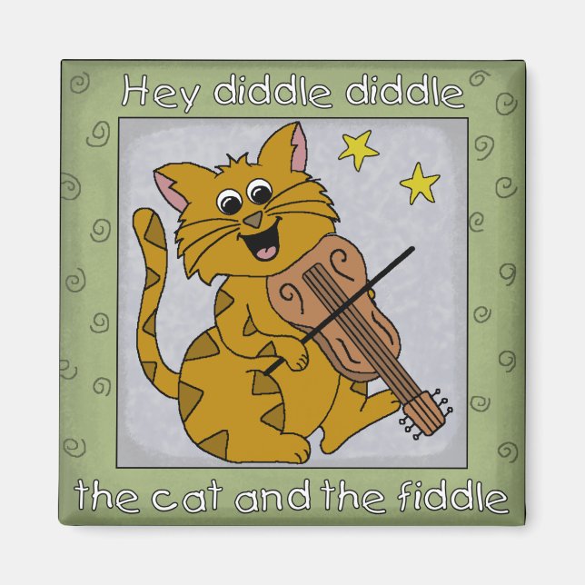 Hey Diddle Diddle, Kinderzimmer Rhyme Magnet (Vorne)