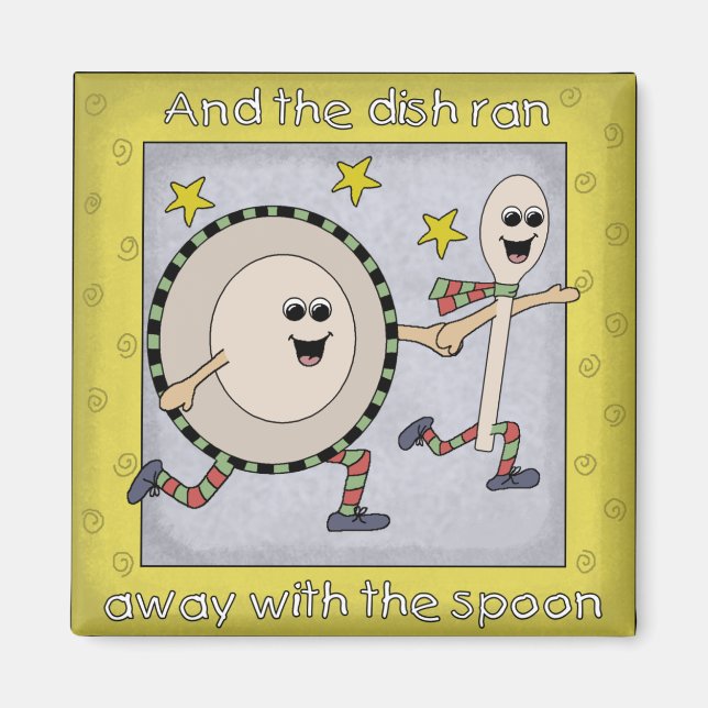 Hey Diddle Diddle, Kinderzimmer Rhyme Magnet (Vorne)