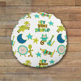 Hey Diddle Diddle Kinderzimmer Rhyme Rundes Kissen