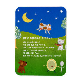 Hey Diddle Diddle Nursery Rhyme Magnet