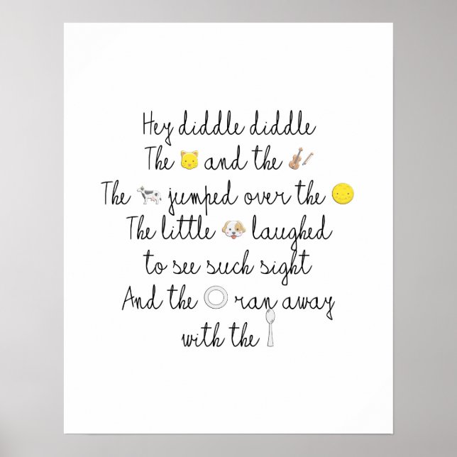 Hey Diddle Diddle Poster (Vorne)
