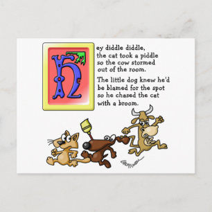 Hey Diddle Diddle Postkarte
