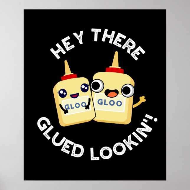 Hey, dort geklebte Blick Funny Liebe Pub Dark BG Poster (Vorne)