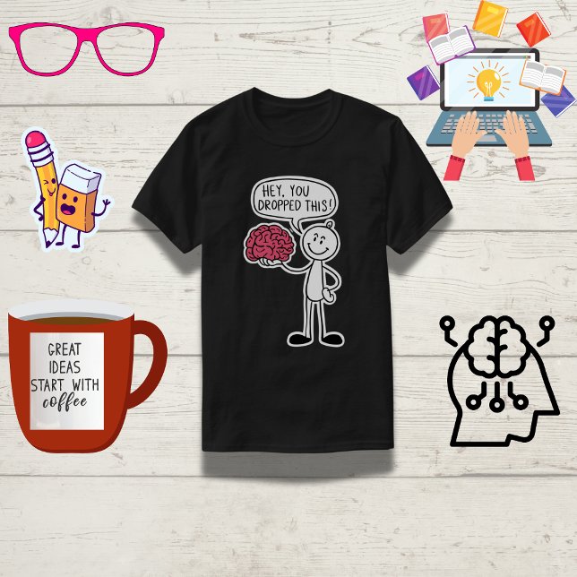 "Hey, du hast das weggelassen!" Funny Brain T-Shirt (Von Creator hochgeladen)