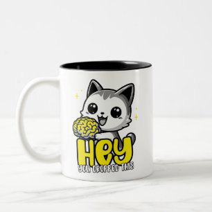 Hey, du hast diese lustige Cat Meme Tasse fallen l