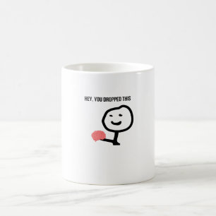 Hey, du hast diese lustige Stickman Meme fallen ge Kaffeetasse