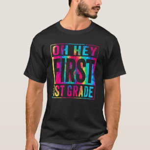Hey, erste Gefärbte Krawatte der ersten Klasse am T-Shirt