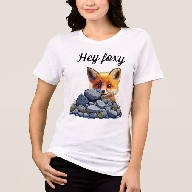 Hey Foxy Tri-Blend Shirt (Vorderseite)