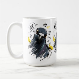 Hey Freche Taubenporträt – Fette Handgezeichnete V Kaffeetasse