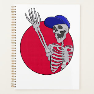 Hey Freunde Cooler und Lustiger Skelett Planer