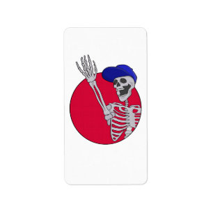 Hey Friends Cool und Funny Skeleton Adressaufkleber