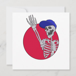 Hey Friends Cool und Funny Skeleton Dankeskarte