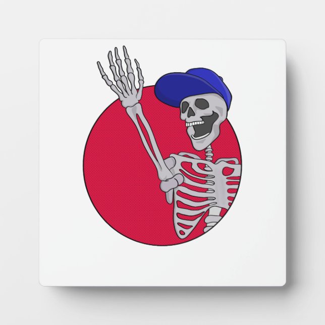 Hey Friends Cool und Funny Skeleton Fotoplatte (Vorderseite)