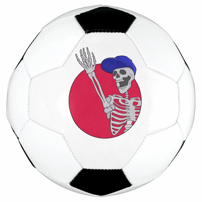 Hey Friends Cool und Funny Skeleton Fußball (Vorderseite)