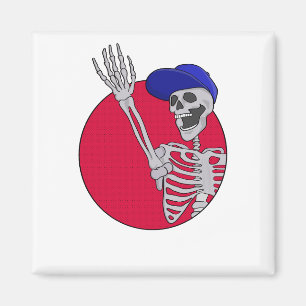 Hey Friends Cool und Funny Skeleton Magnet