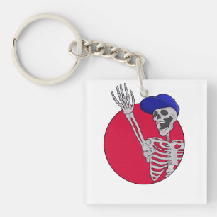 Hey Friends Cool und Funny Skeleton Schlüsselanhänger