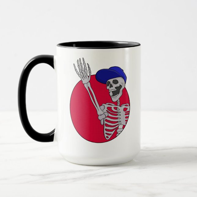 Hey Friends Cool und Funny Skeleton Tasse (Links)