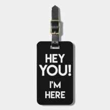 Hey! - Funny Black and White Bag Achtung