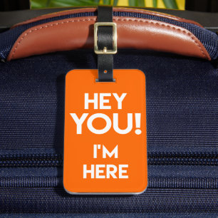 Hey! - Funny Fluo / Neon Orange Bag Achtung Gepäckanhänger