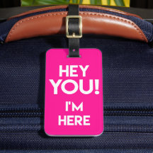 Hey! Funny Neon Pink Bag Achtung