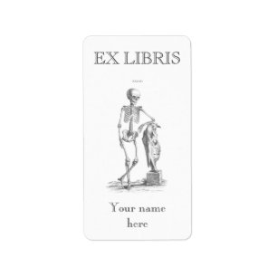 Hey Girl Vintag Skelett Buchzeichen Adressaufkleber