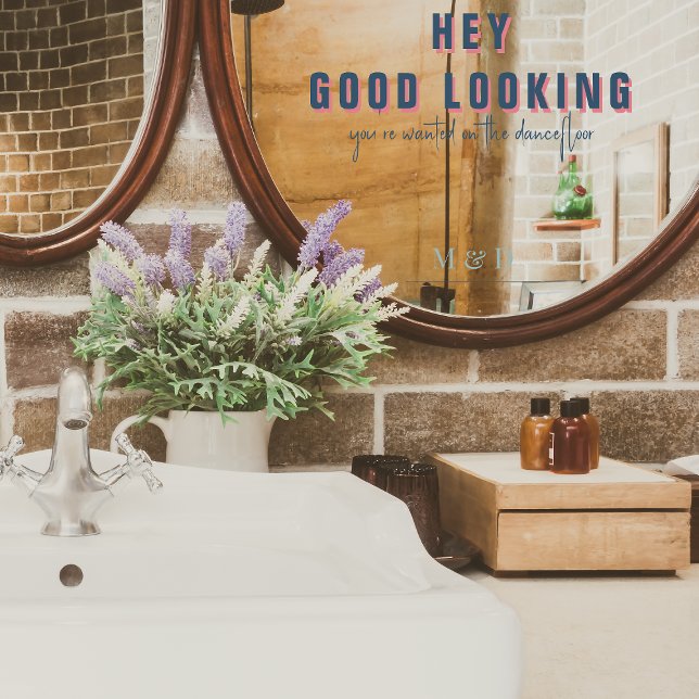 Hey gut aussehen | Hochzeitsmonogramm Fensteraufkleber (Von Creator hochgeladen)