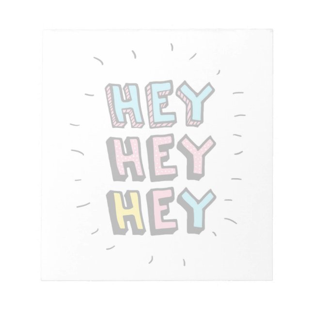 Hey Hey Notizblock (Vorderseite)