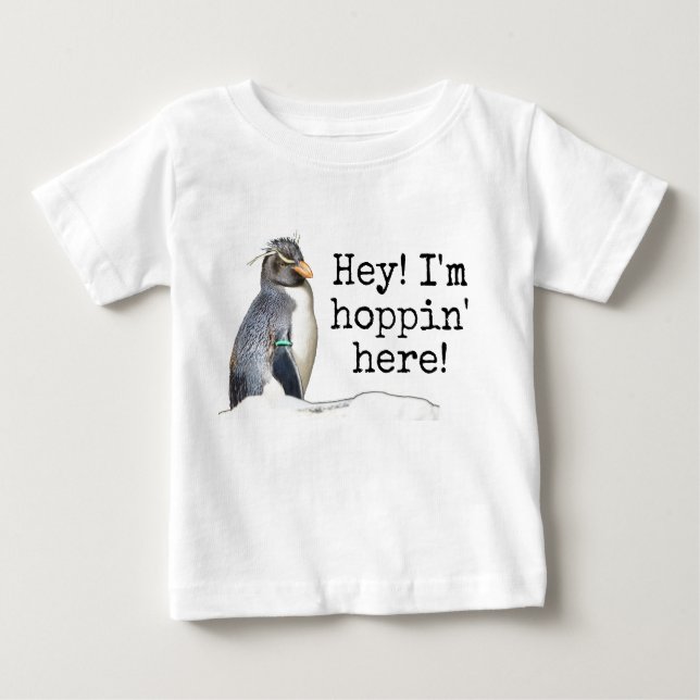 Hey! Ich bin Hoppin' hier! Rockhopper Penguin Shir Baby T-shirt (Vorderseite)