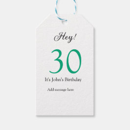 Hey it's 30th birthday green black bold letter nam geschenkanhänger