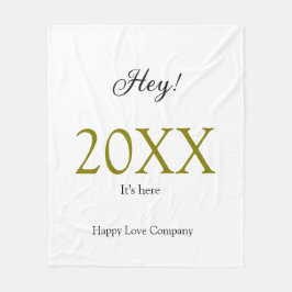 Hey it's new year add year gold black simple. Mini Fleecedecke