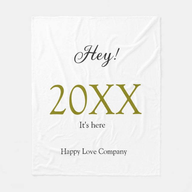 Hey it's new year add year gold black simple. Mini Fleecedecke (Vorderseite)