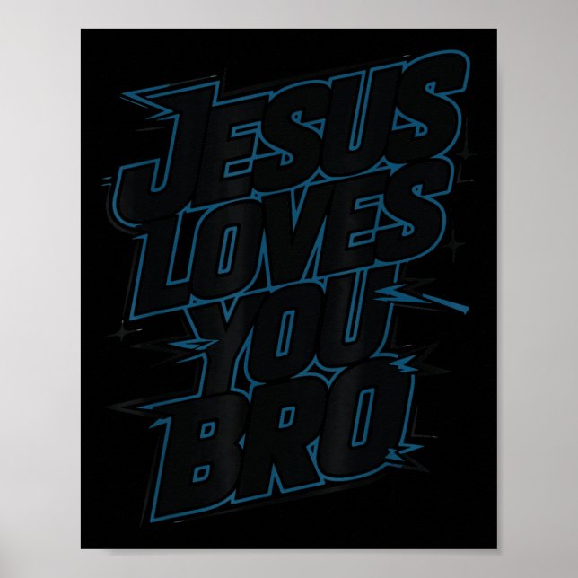 Hey Jesus Lieben Sie Bro Christlichen Jugend Godbr Poster (Vorne)