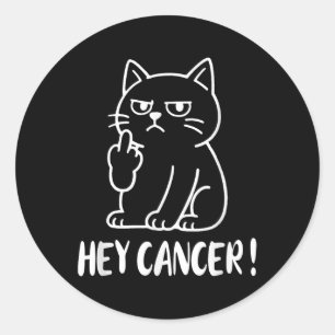 Hey Krebs F U Lustiges Meme Katze Mittelfinger Fck Runder Aufkleber