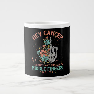 Hey Krebs ich habe nicht genug Mittelfinger Jumbo-Tasse