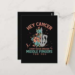 Hey Krebs ich habe nicht genug Mittelfinger Postkarte