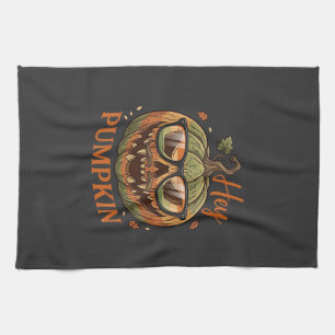 Hey Kürbis Halloween Jack Lantern Brille Schnurrba Geschirrtuch