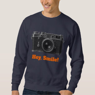 Hey, Lächeln! Kamera-Sweatshirt Sweatshirt