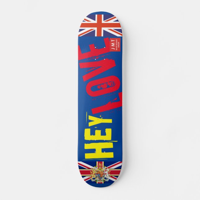 HEY LIEBE OFFIZIELL UK Skateboard (Vorderseite)