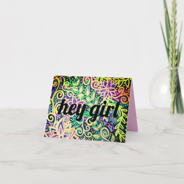 Hey Mädchen, hey. Karte (Vorderseite)