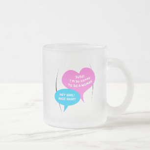 Hey Mädchen, schönes Kleid Hellblau&Pink Lustiger Mattglastasse