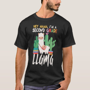 Hey Mama ich bin ein Zweitklässler 2. Lama Zurück T-Shirt